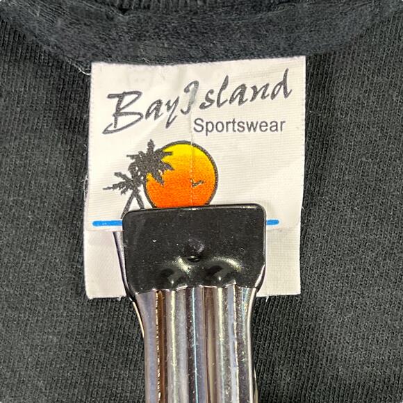Bay Island Sportswear Orlando Tee Shirt Black Short Sleeve Crew Neck Medium - Picture 4 of 11